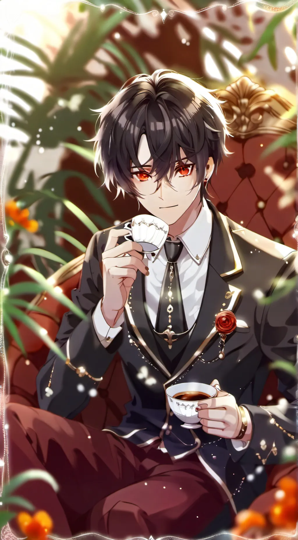 ai character: Coffee tycoon background