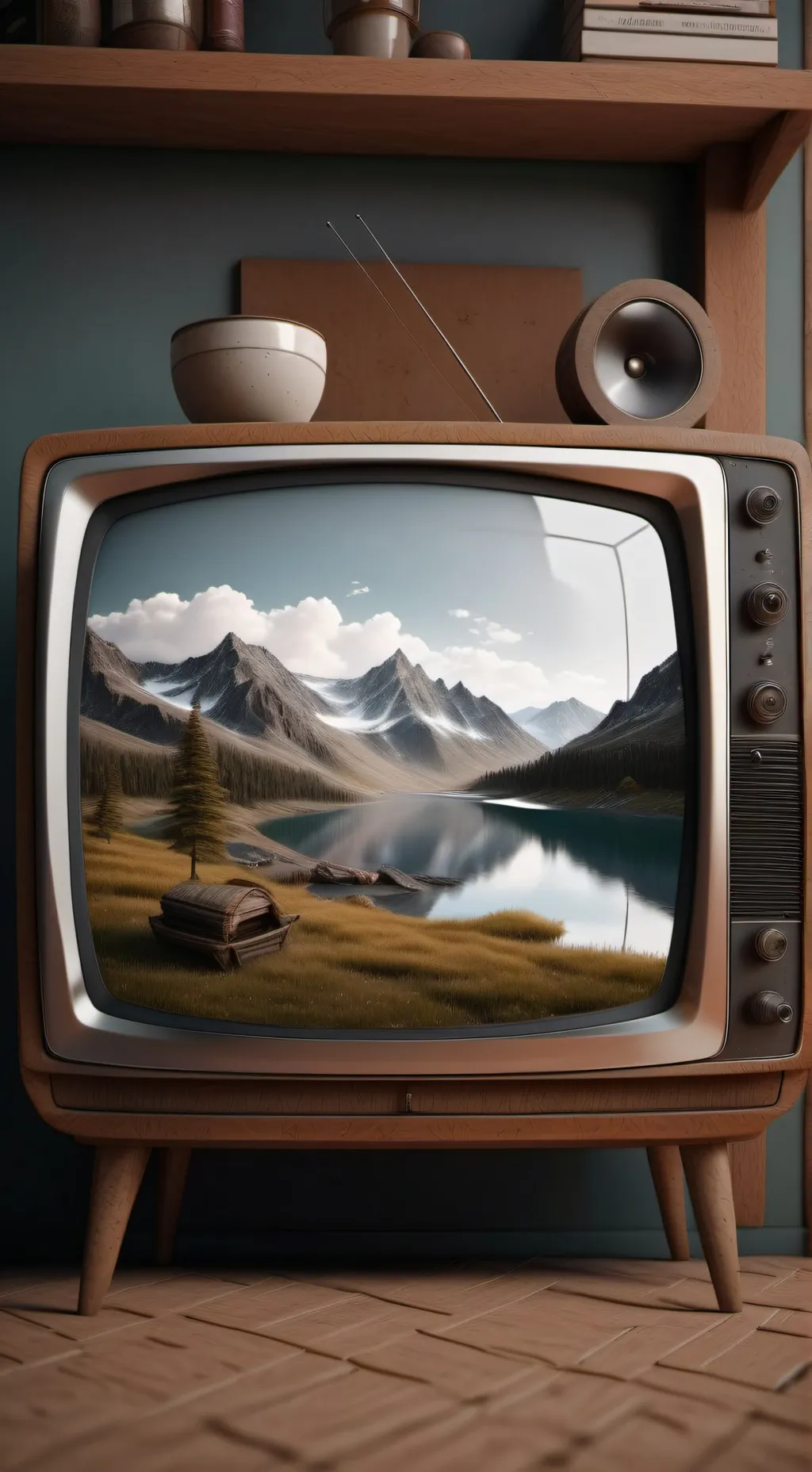 ai character: Egg TV background