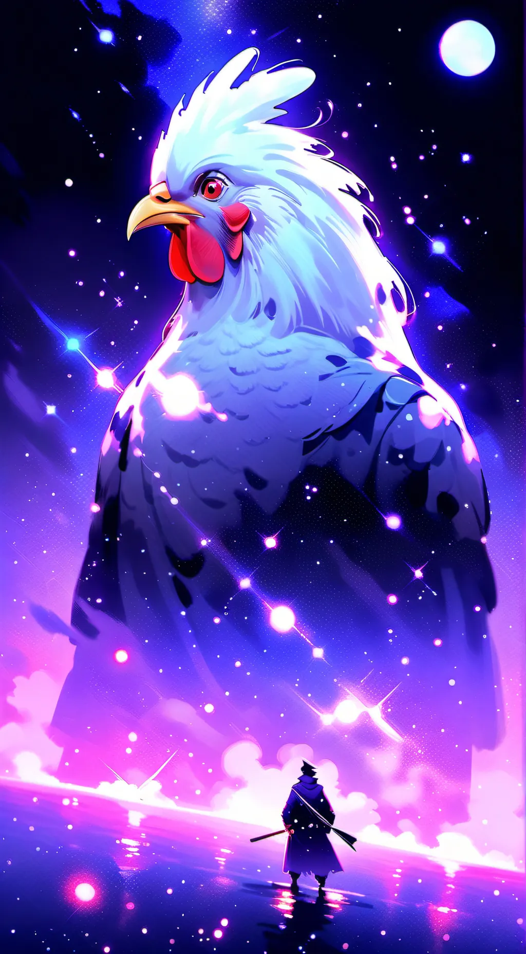 ai character: chicken background