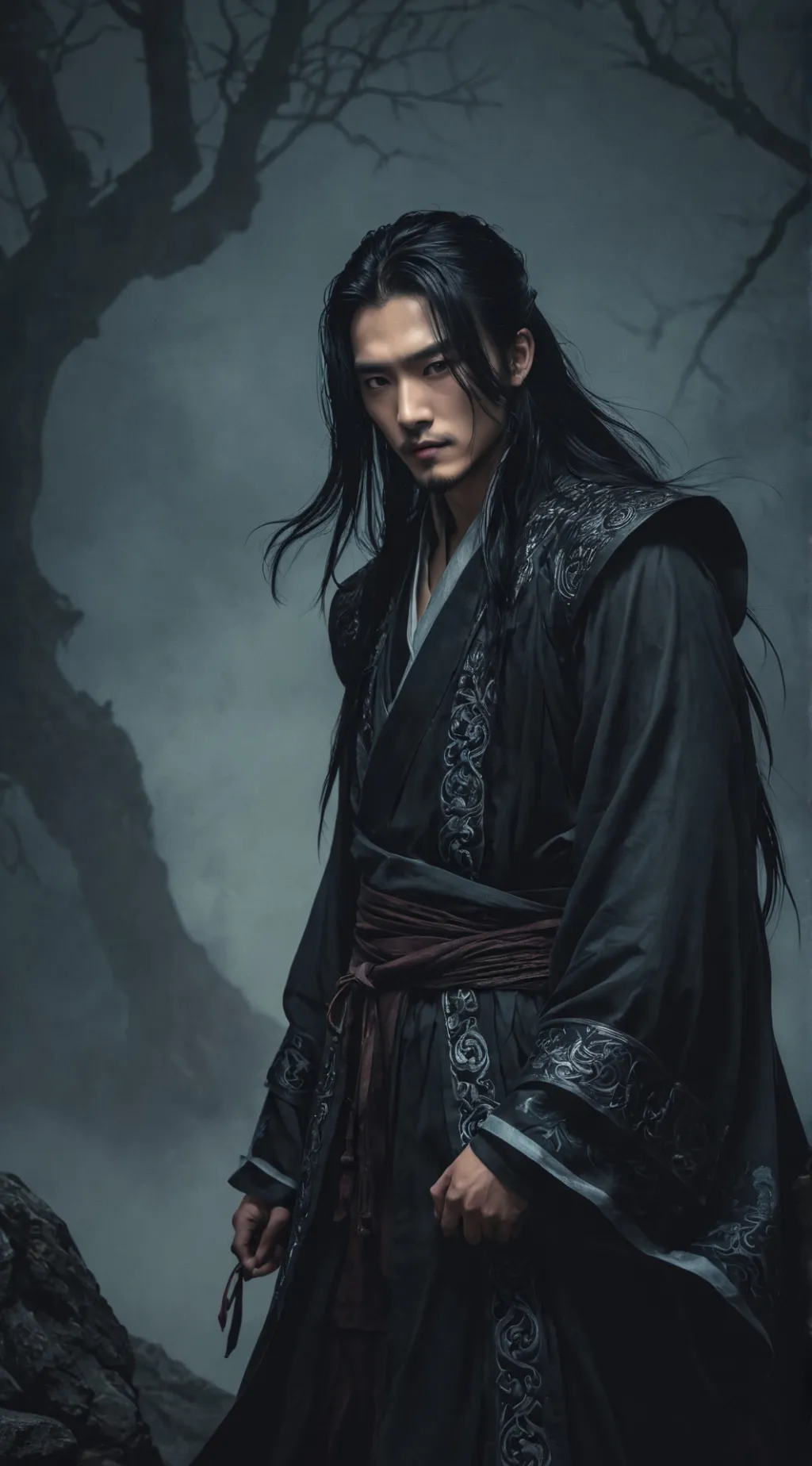 ai character: Yè zhǒng mǎ background