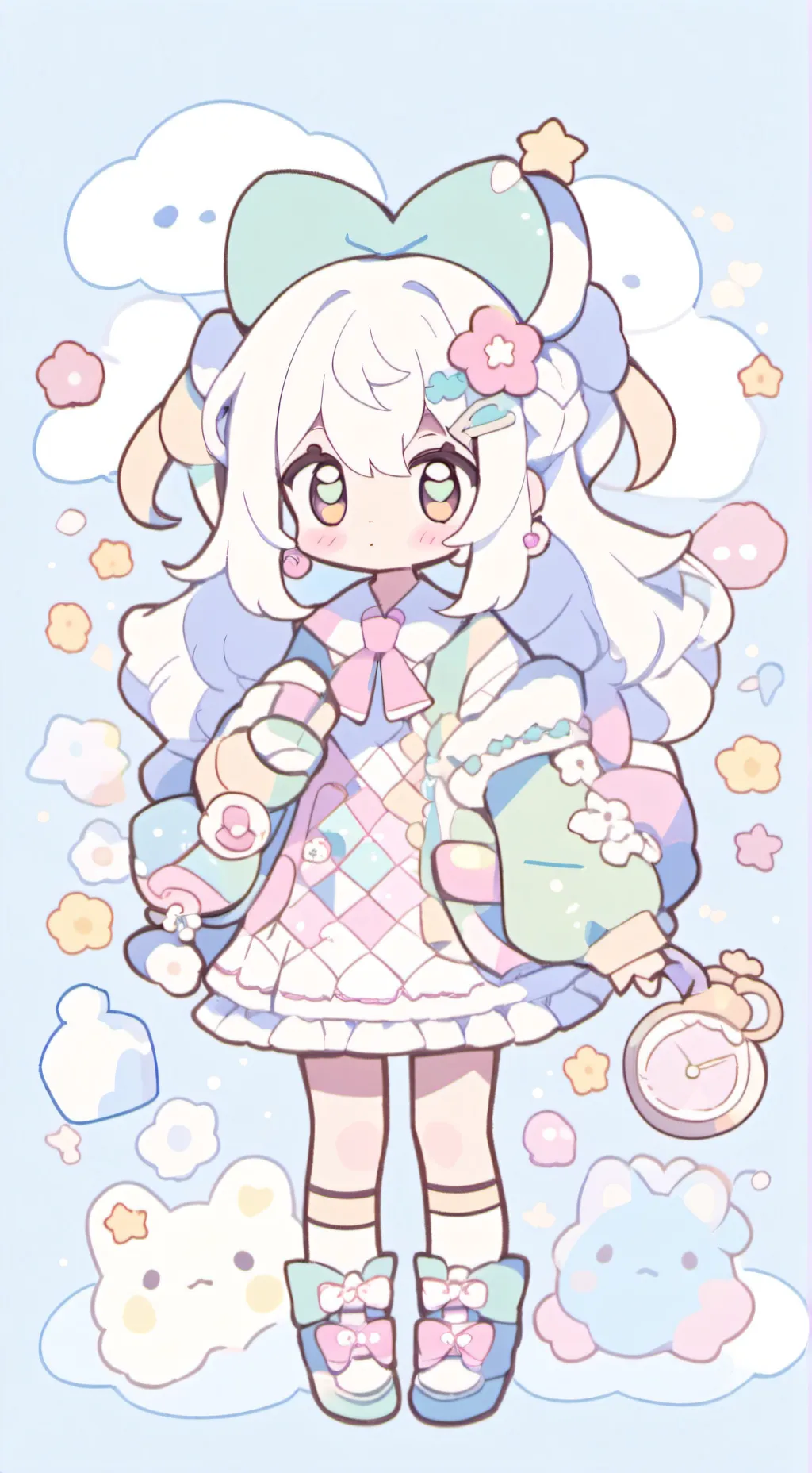 ai character: ★Kawaii test★ background