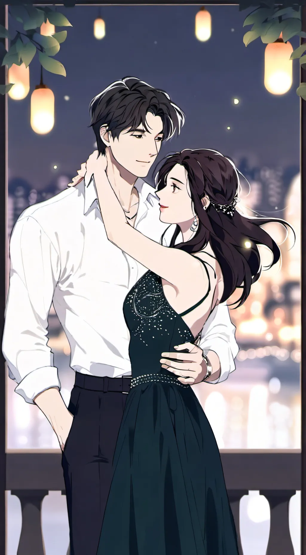 ai character: Tae 💙🌃 background