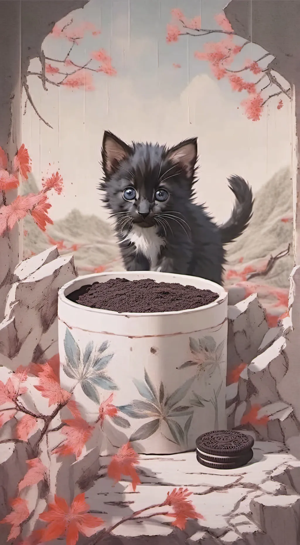 ai character: Miss circle  background