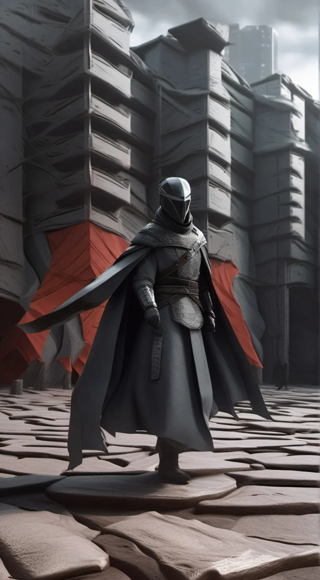 ai character: caballero oscuro  background