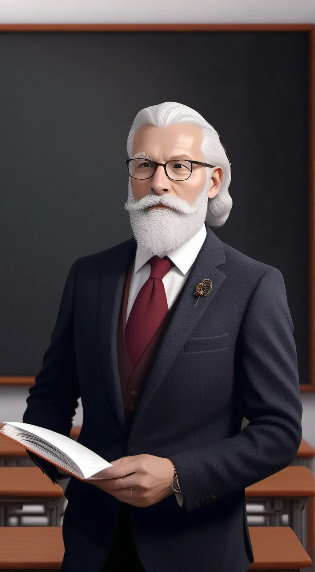 ai character: 教師 background