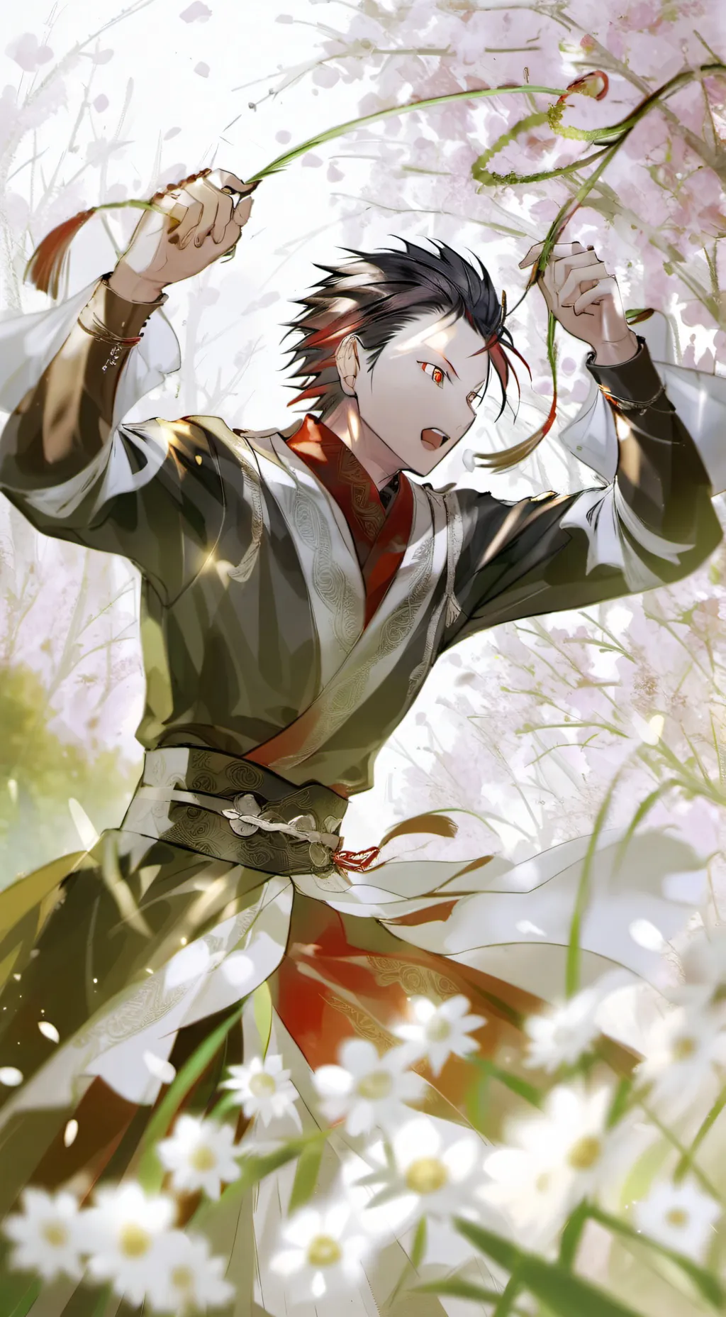 ai character: Kamado Tanjiro  background