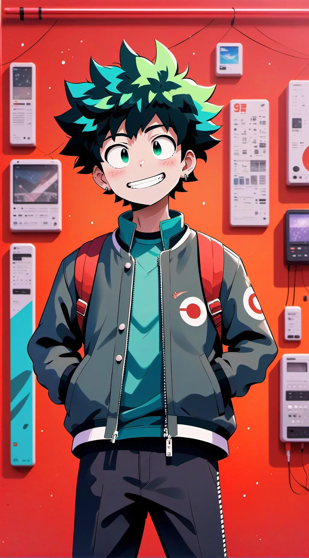 ai character: 💚💥DEKU💥💚 background