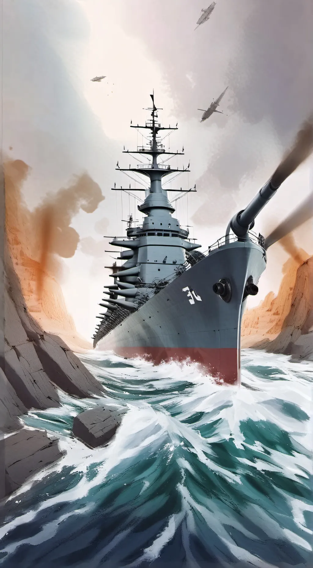 ai character: Sinking ship background