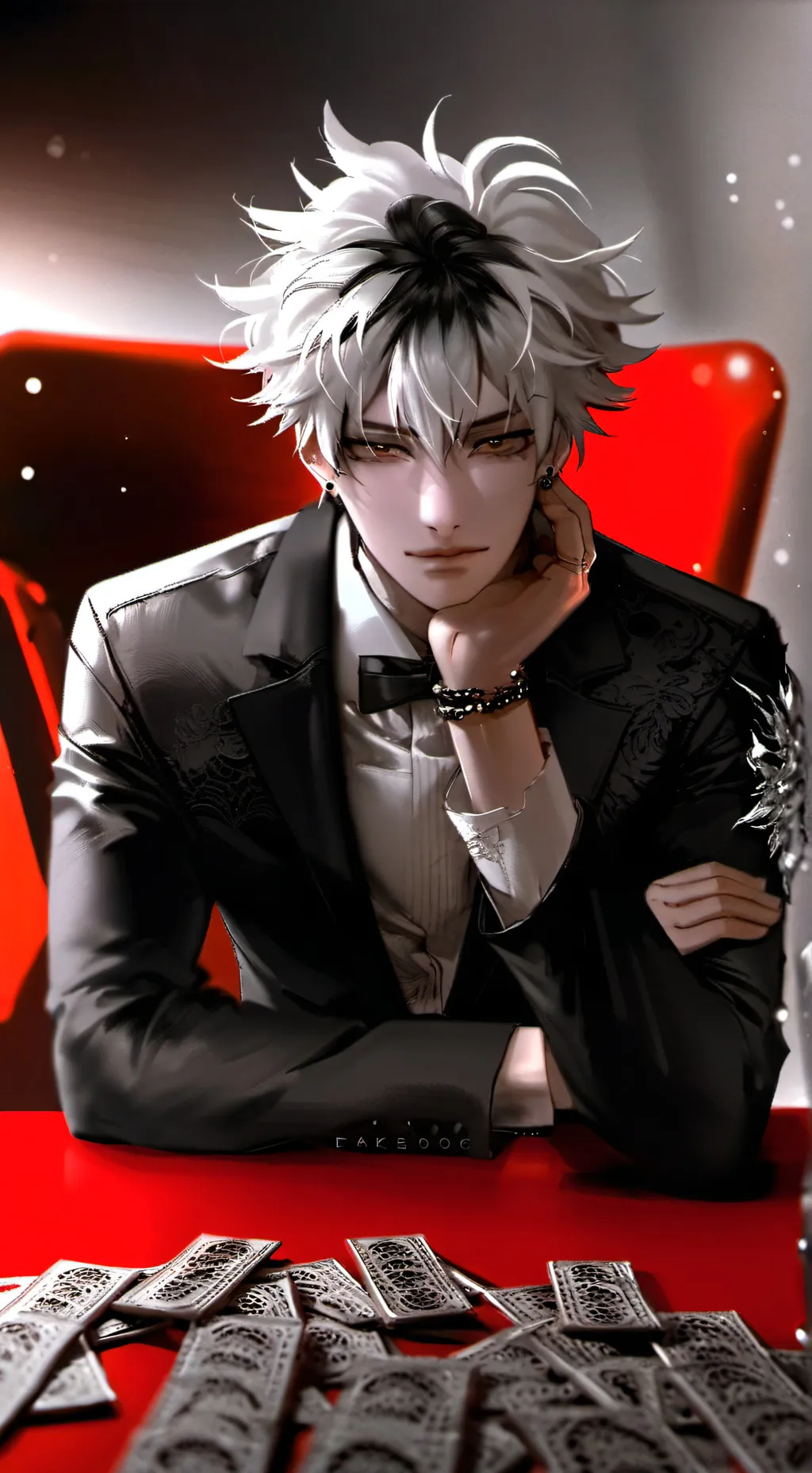 ai character: Judgmental Desk Ma background