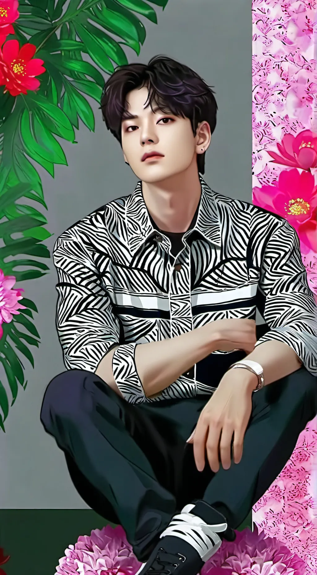 ai character: taehyung  background