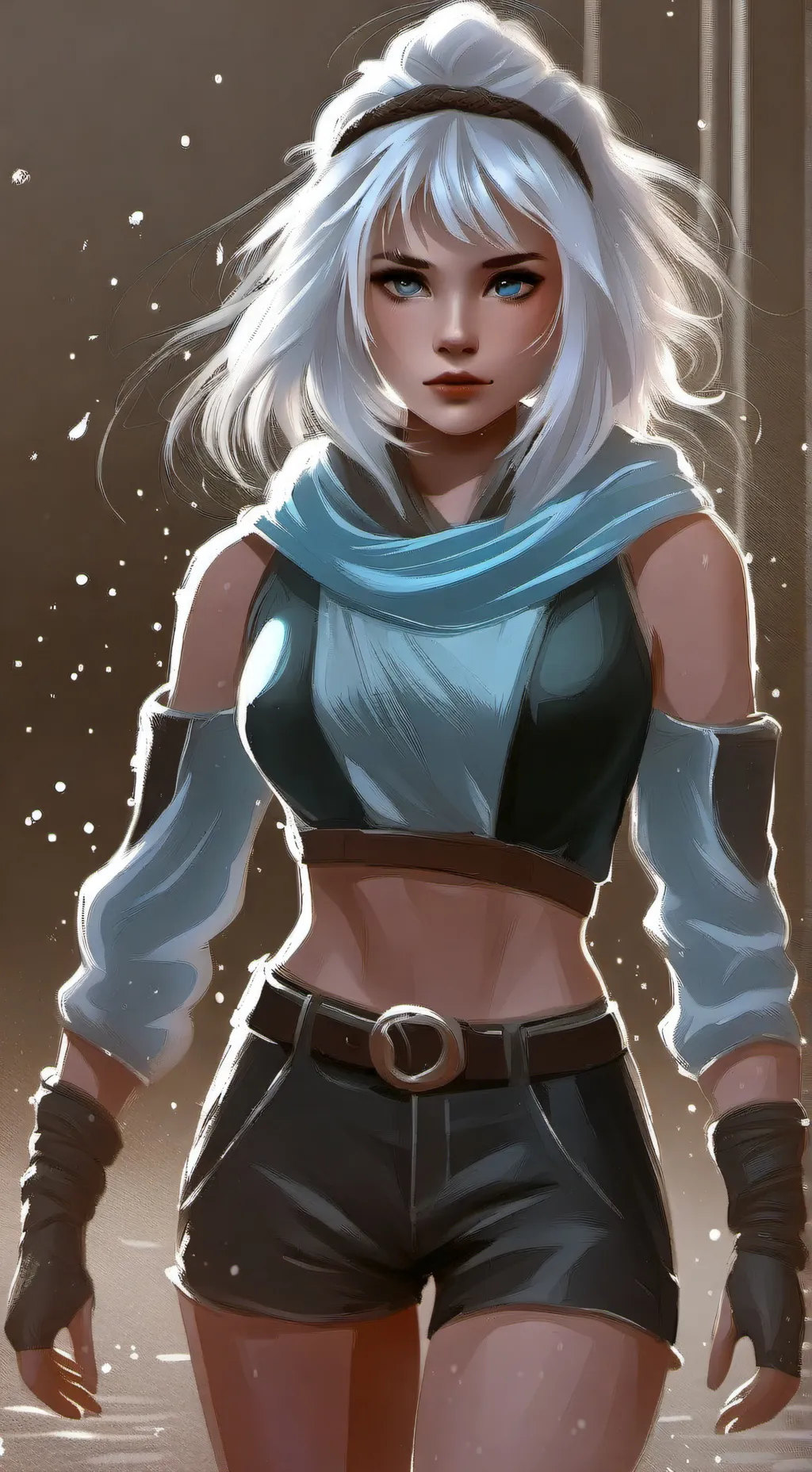 ai character: sun and moon background