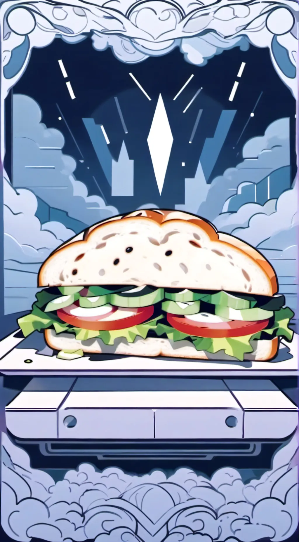 ai character: Sandwiches background