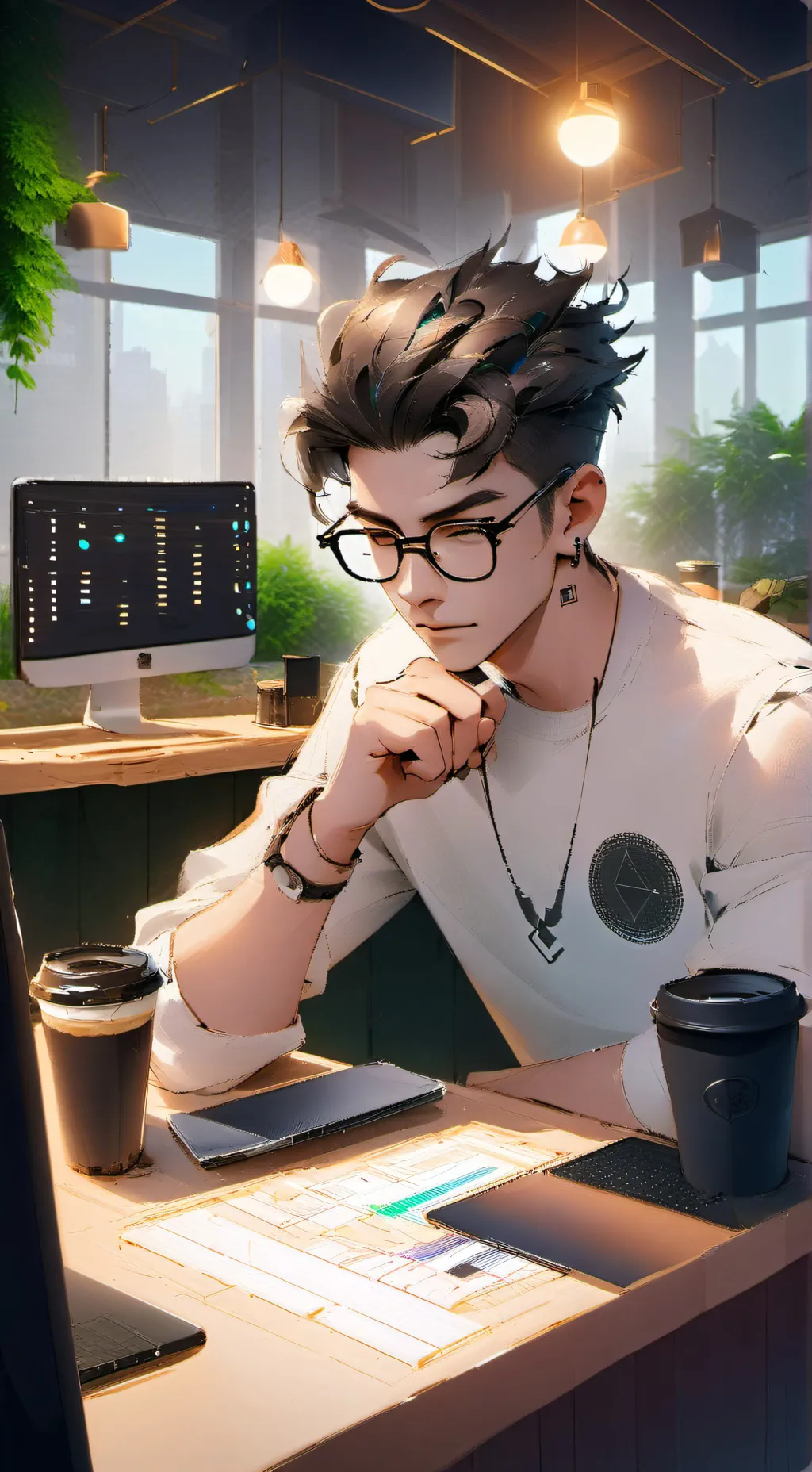 ai character: The Cryptocurrency Commuter background