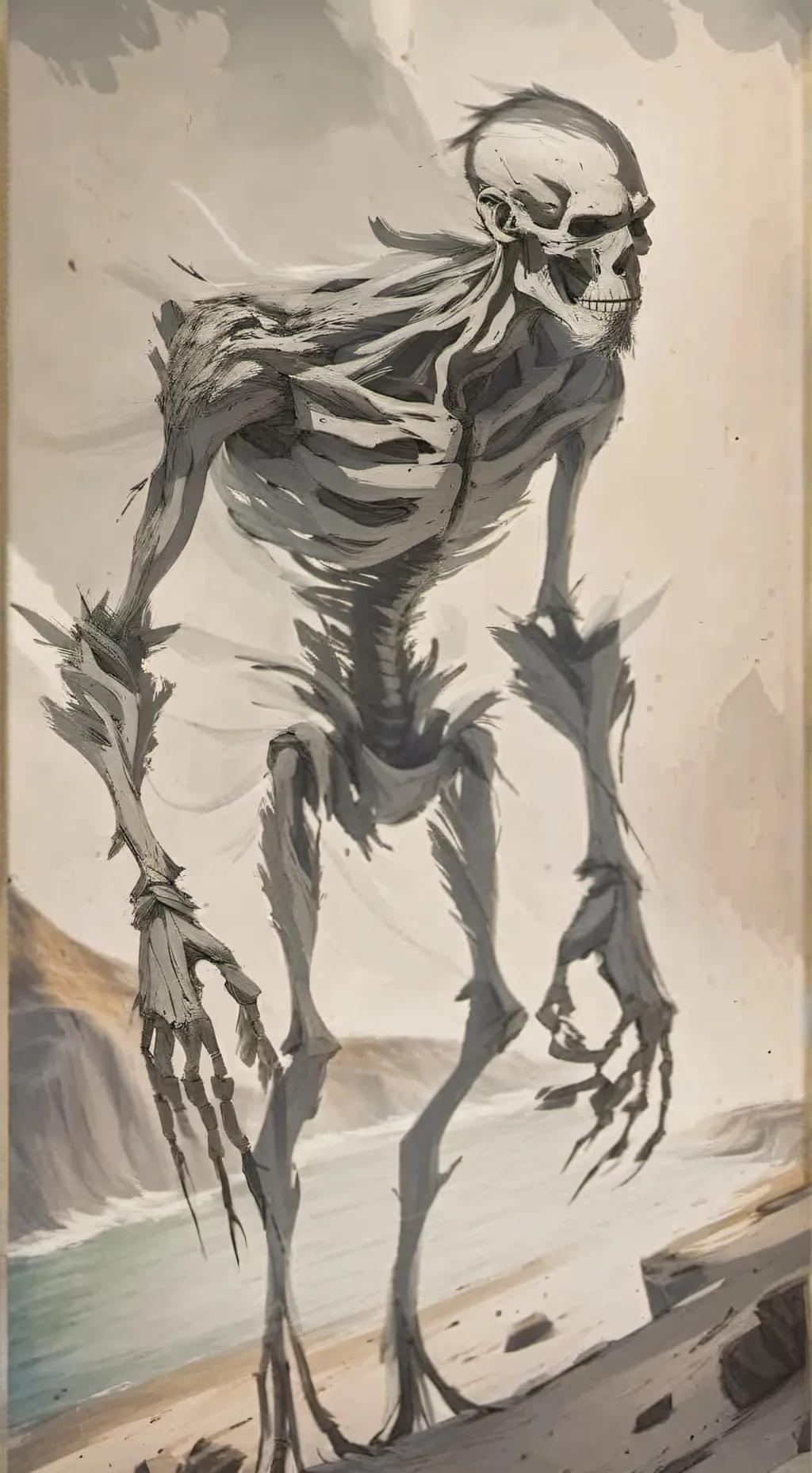 ai character: The Skeleton God background