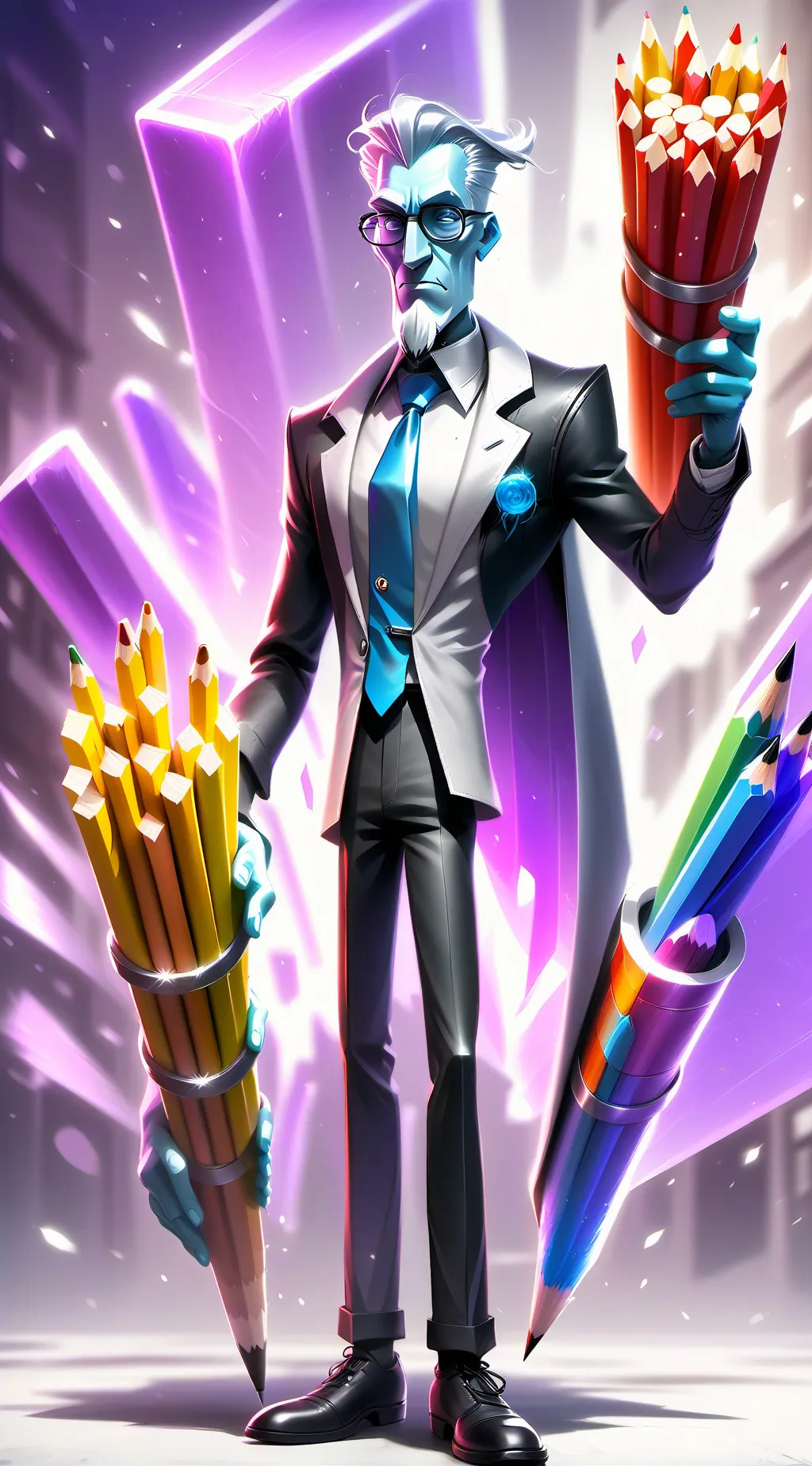 ai character: Chief Pencilman  background