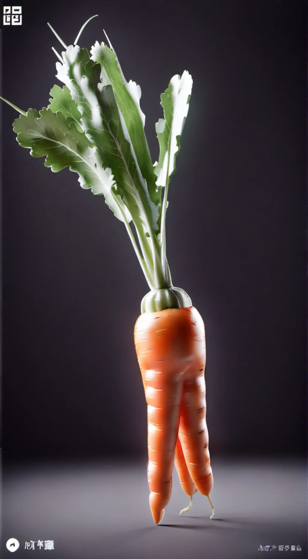 ai character: carrot background