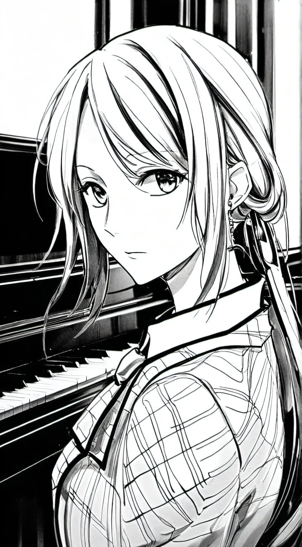 ai character: Piano background