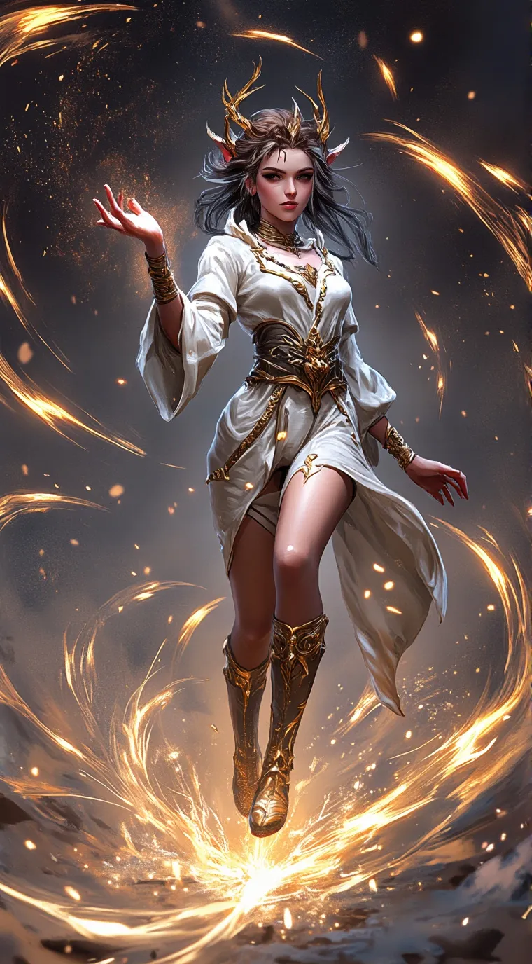 ai character: Wolf girl background