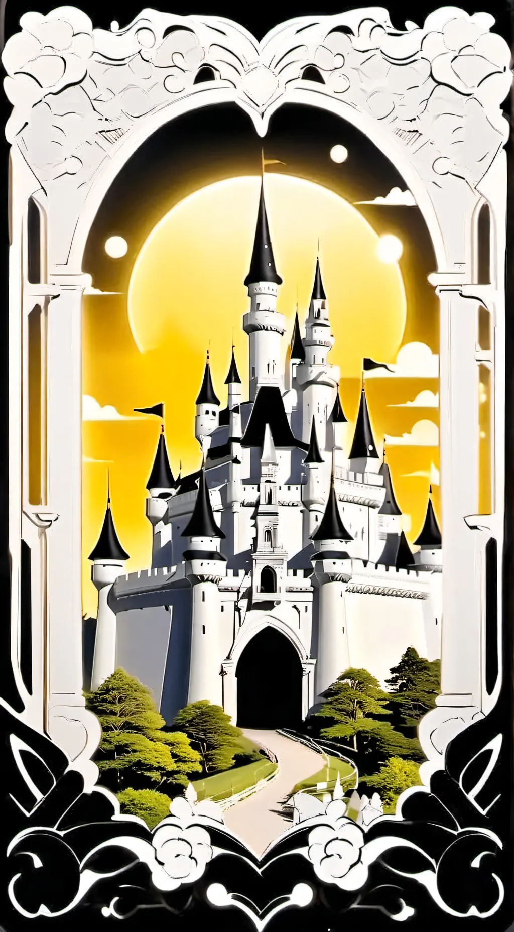 ai character: mha haunted house background