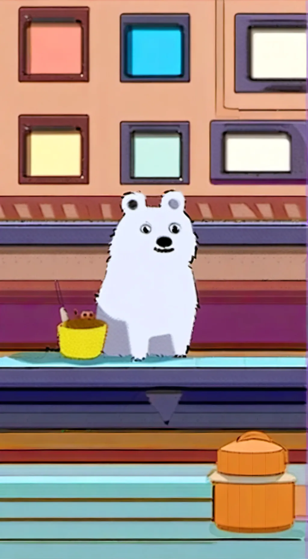 ai character: bluey background