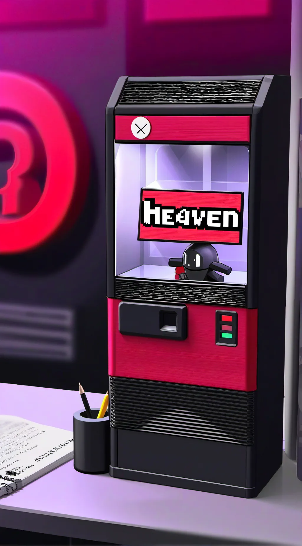 ai character: HEAVEN SAYS background