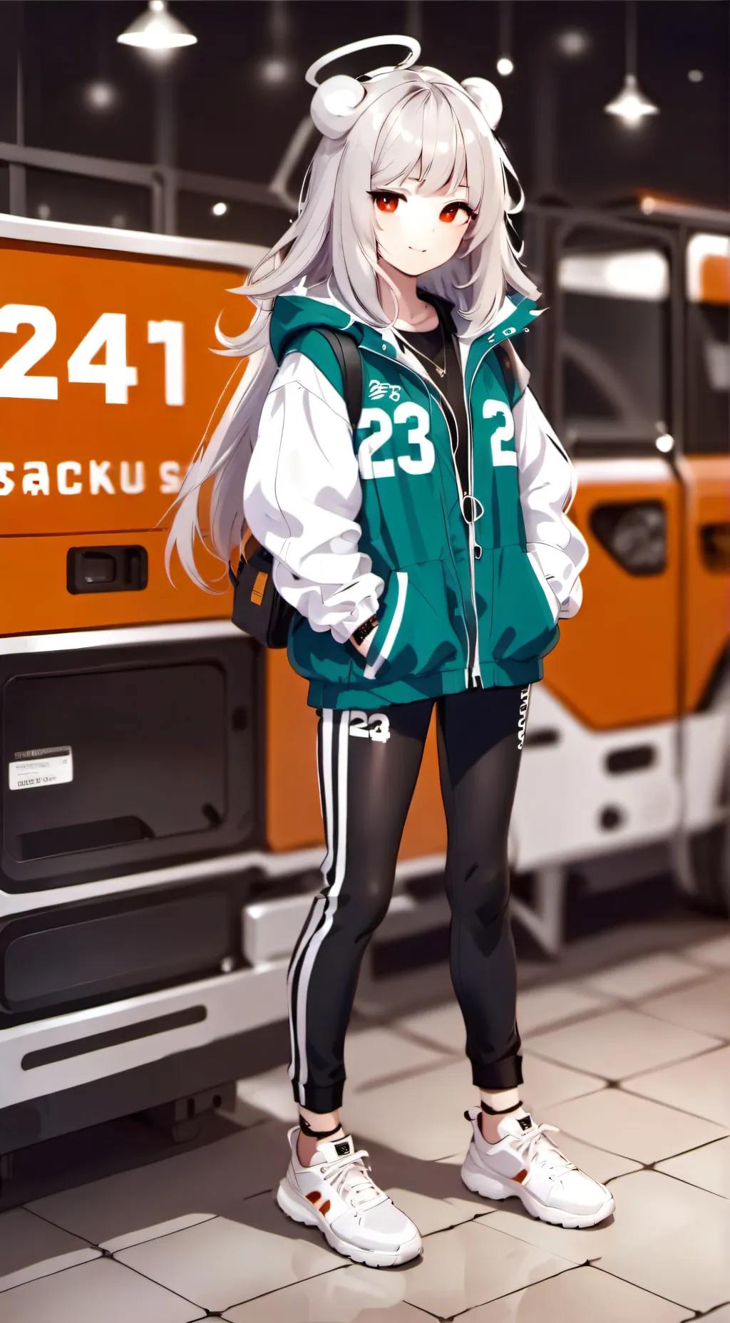 ai character: fpe in squid game background