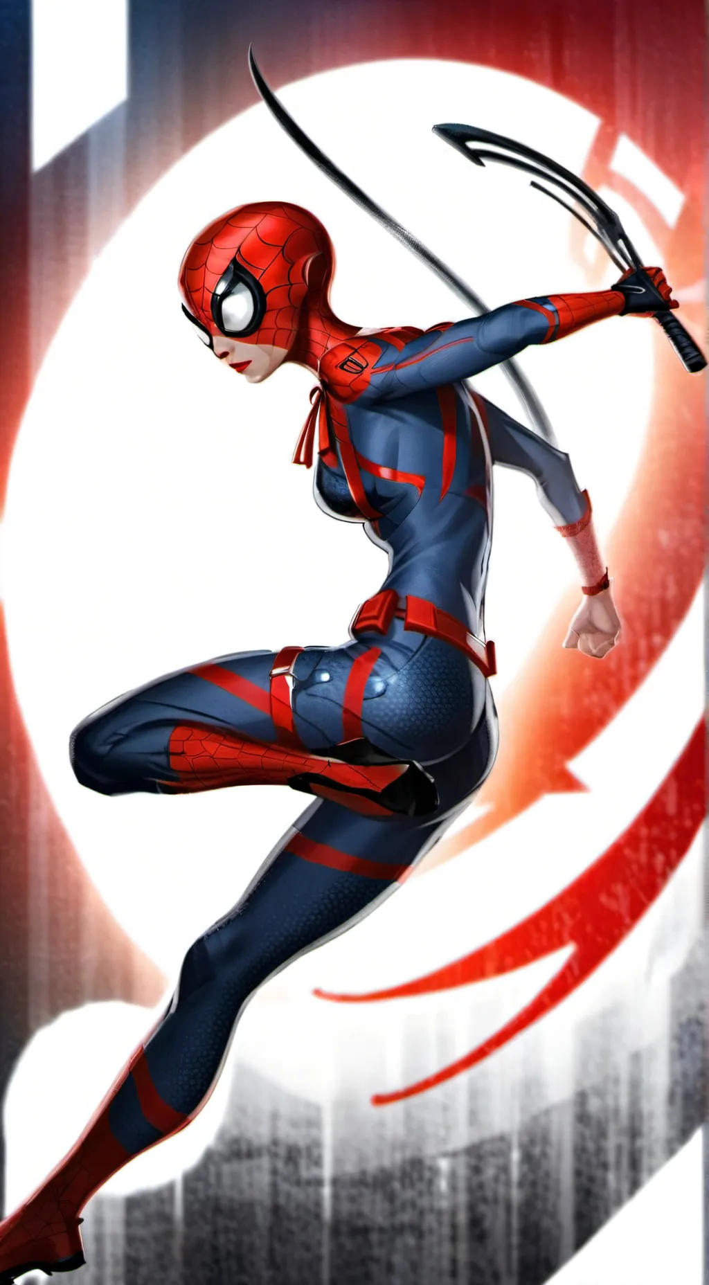 ai character: Spiderwoman background