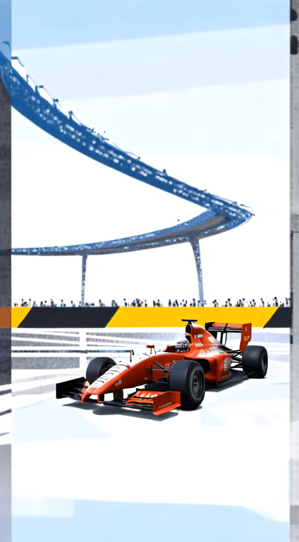 ai character: focus in the track background