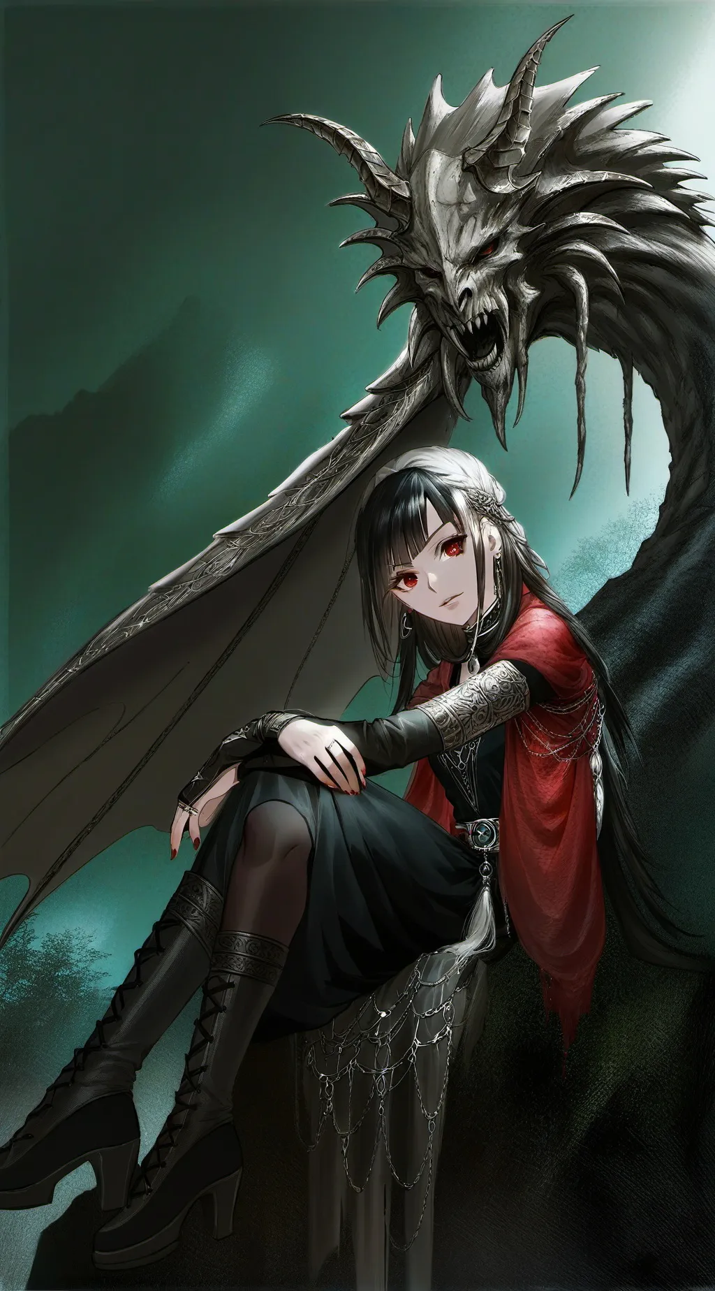 ai character: dragon nara background