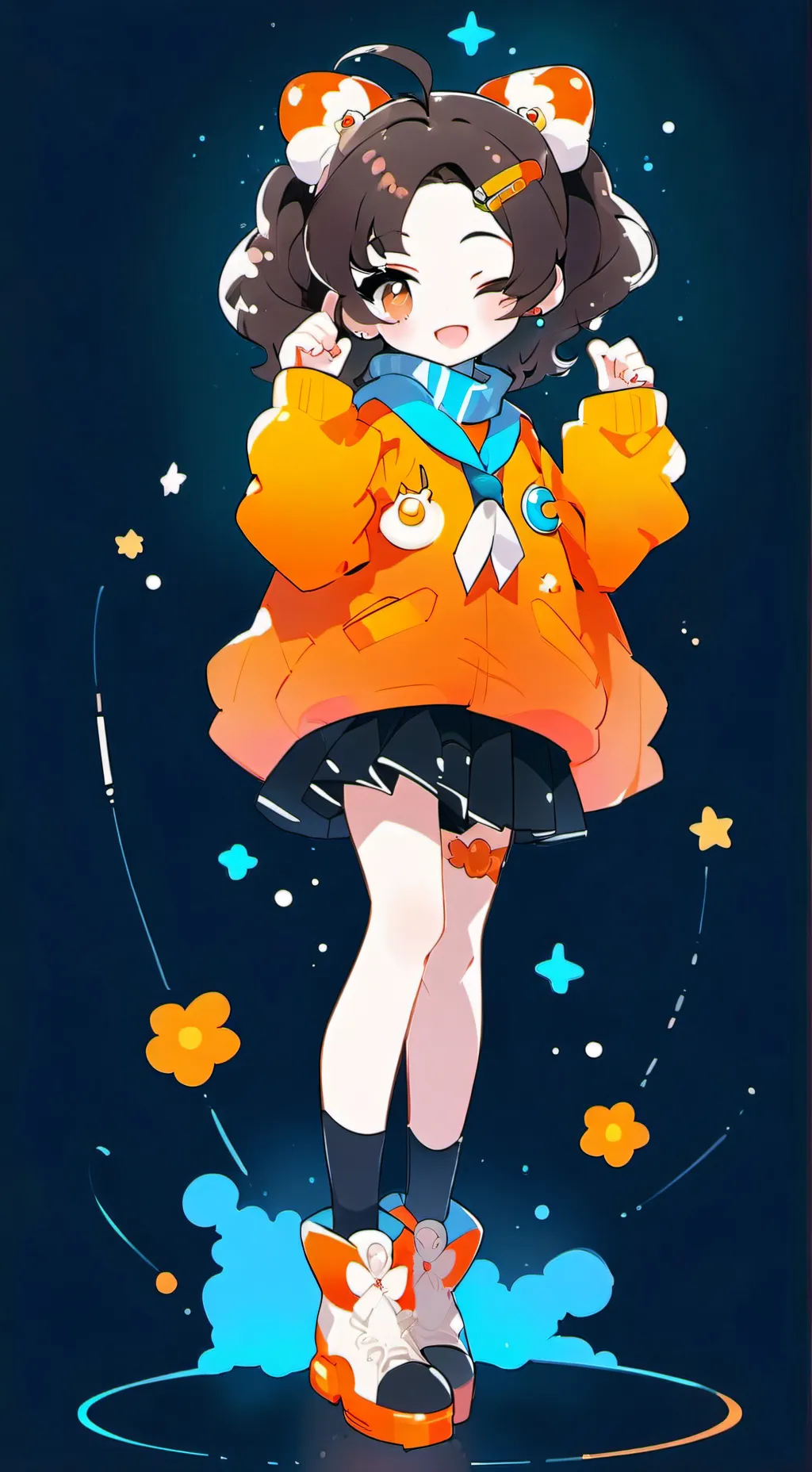 ai character: cookie background