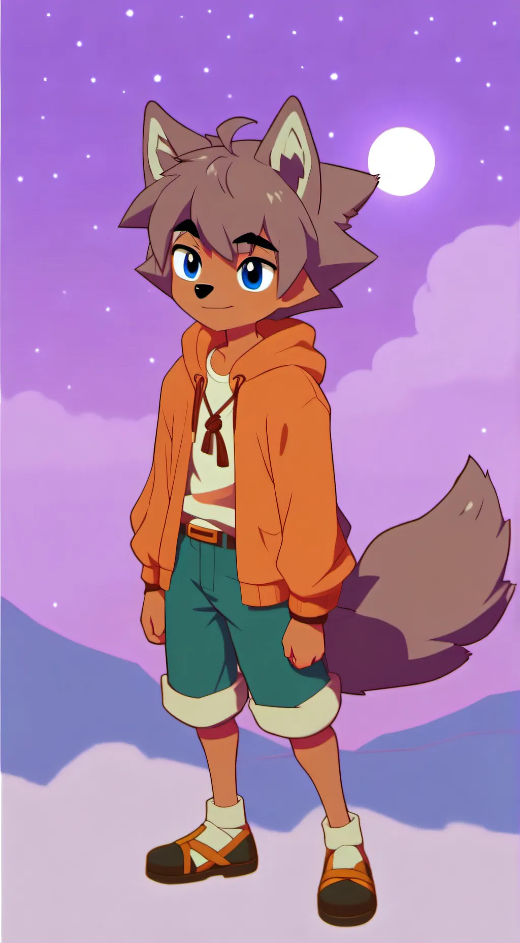 ai character: Mystic Moonshadow Furry background
