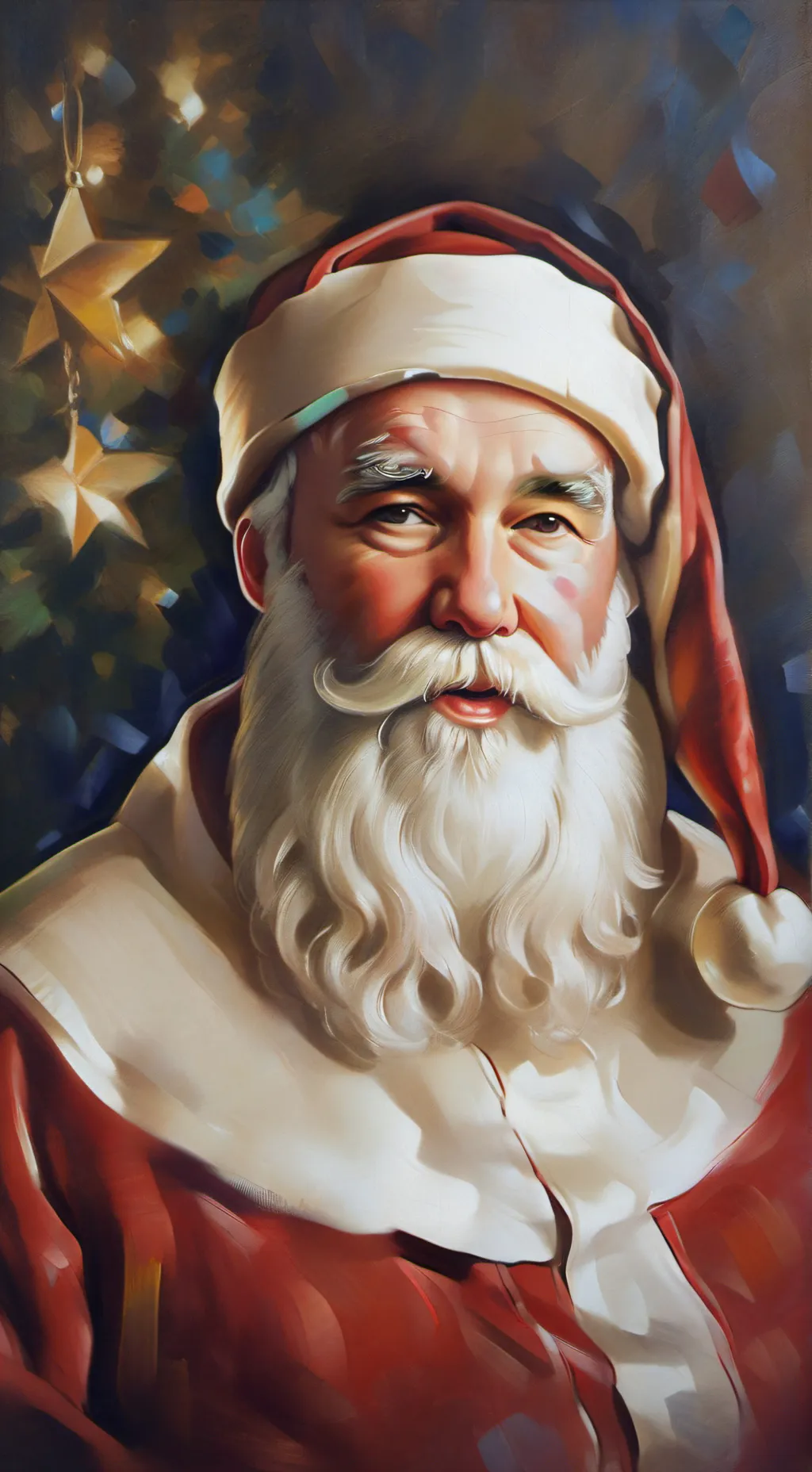 ai character: Santa  background