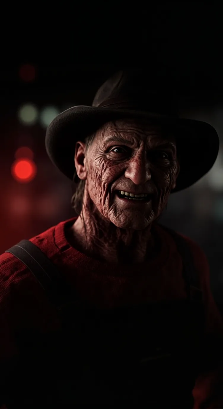 ai character: Freddy Kruger  background