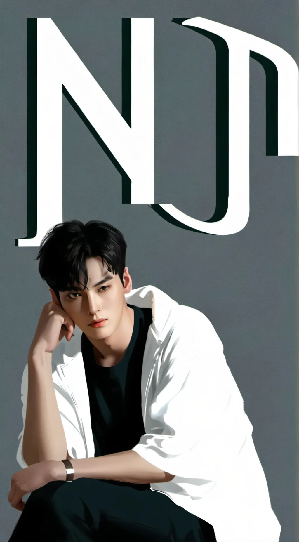 ai character: Son hoo🖤🤍 background