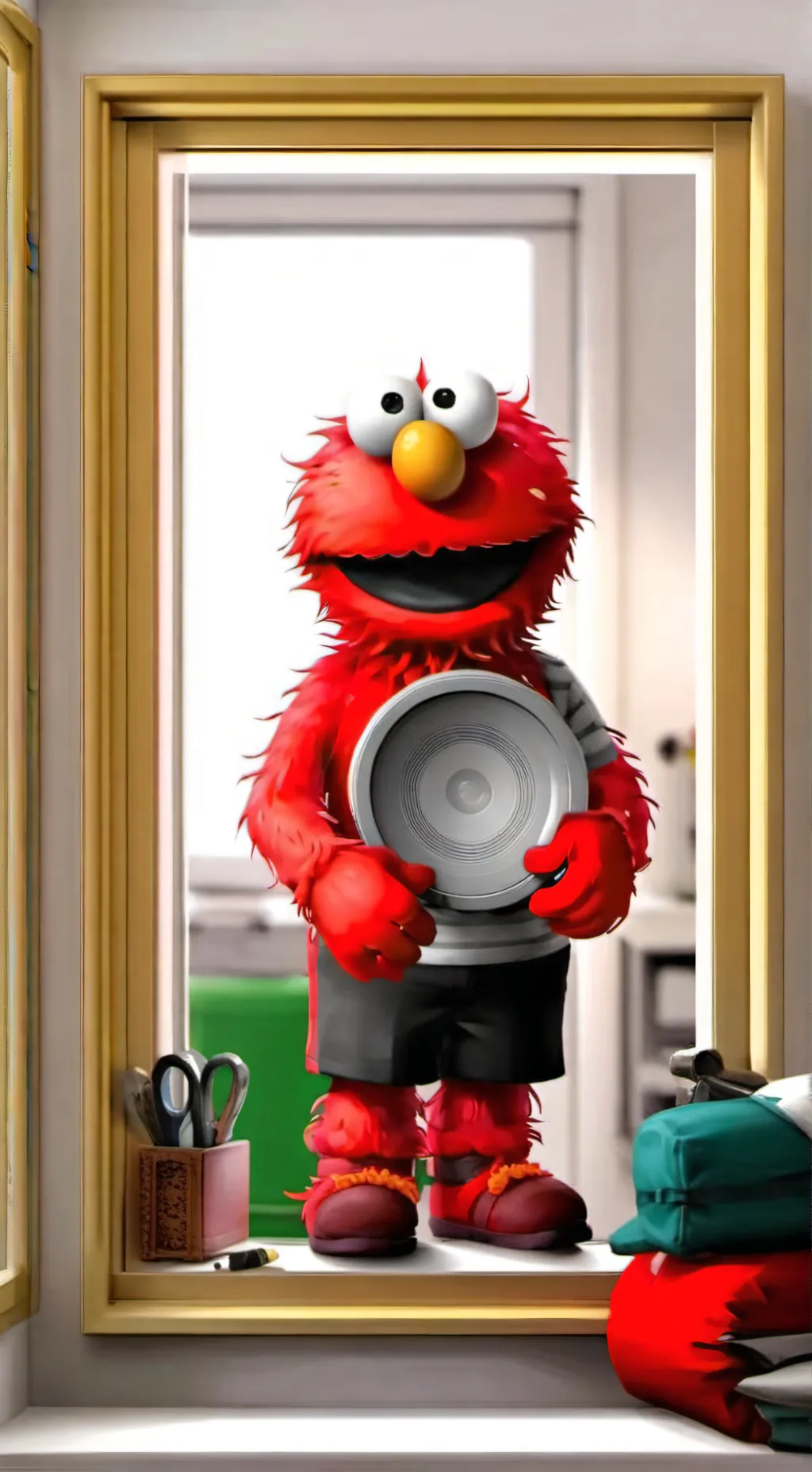 ai character: Elmo background