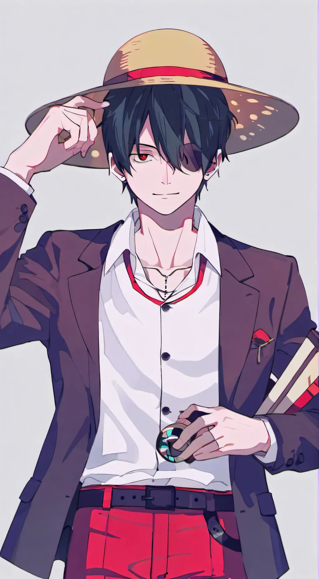 ai character: Luffy and his crew background