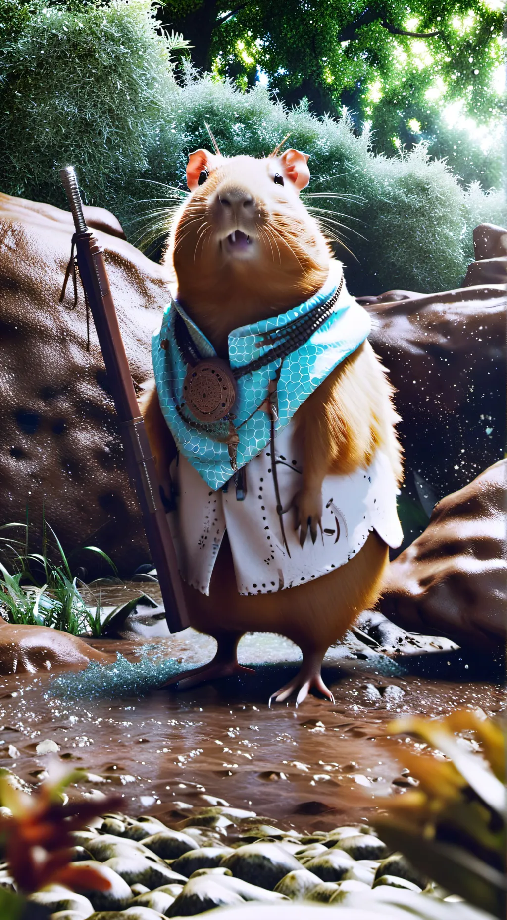 ai character: capivara background