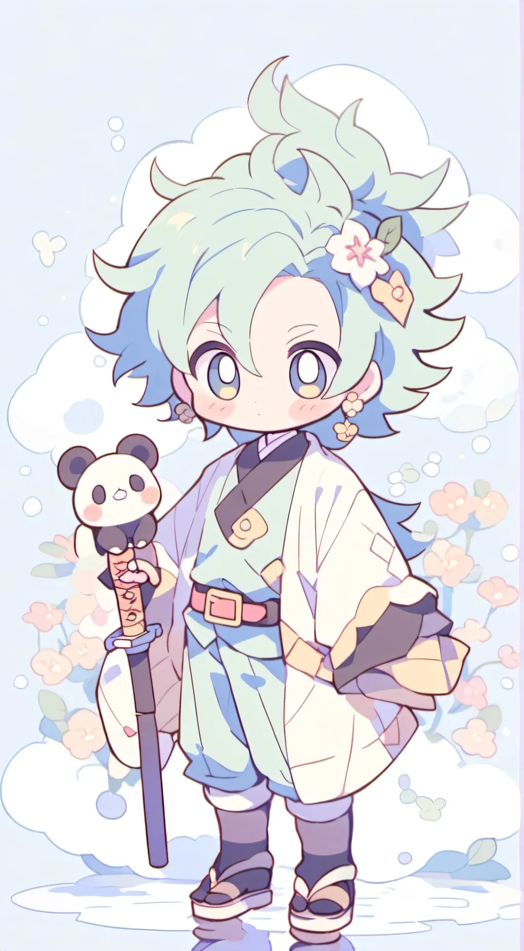 ai character: Muichiro x tanjiro background