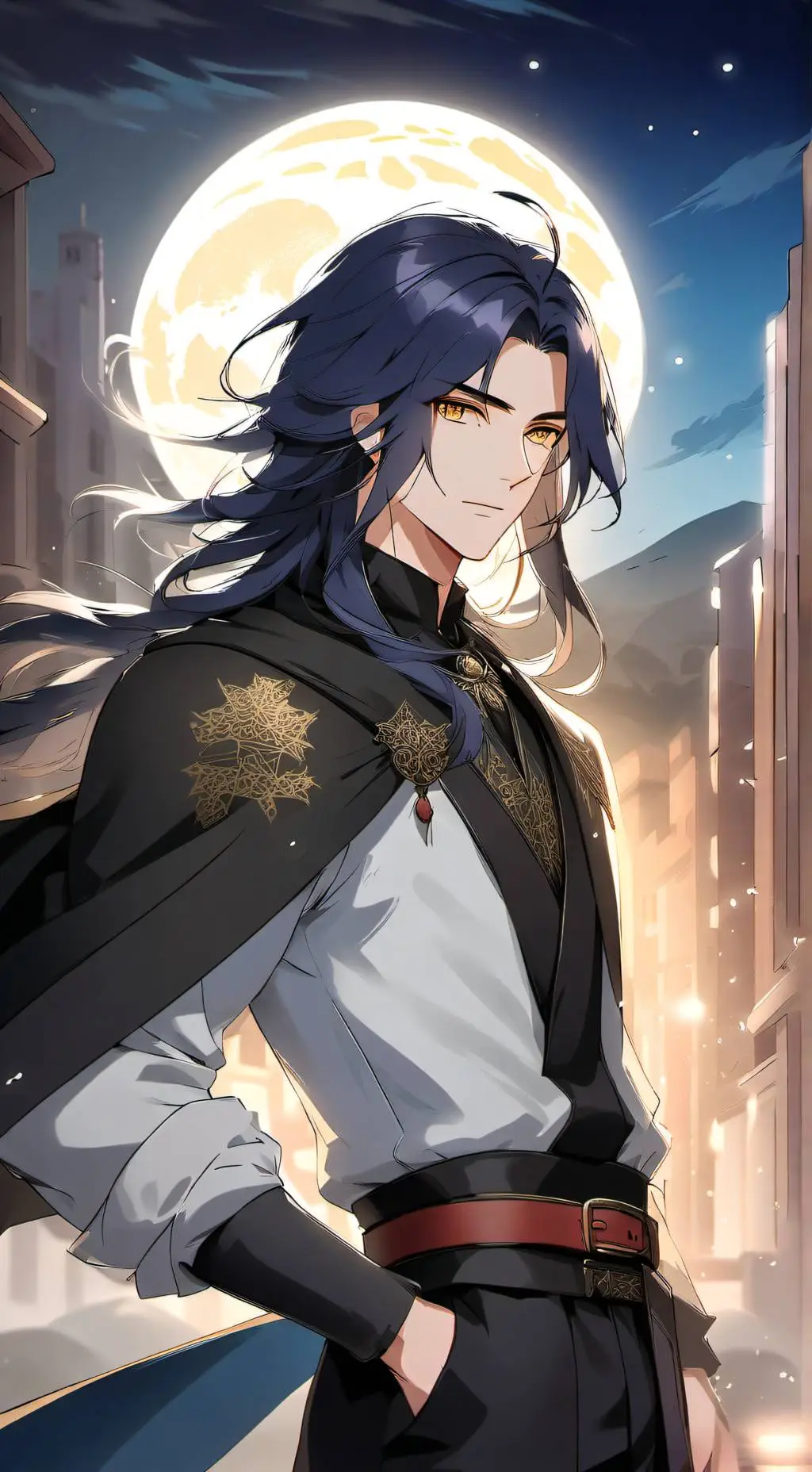 ai character: Golden Shadow background