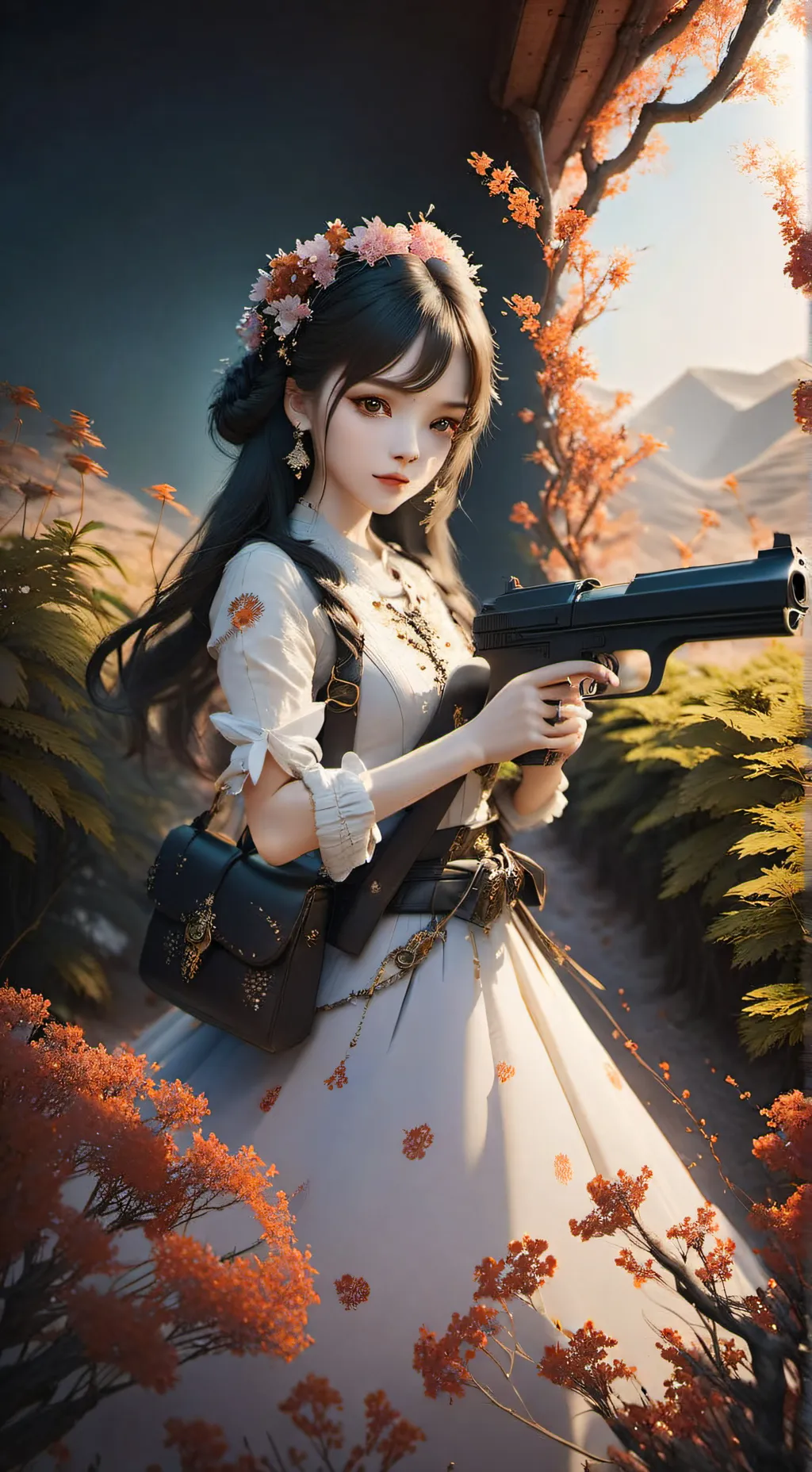 ai character: Gun background