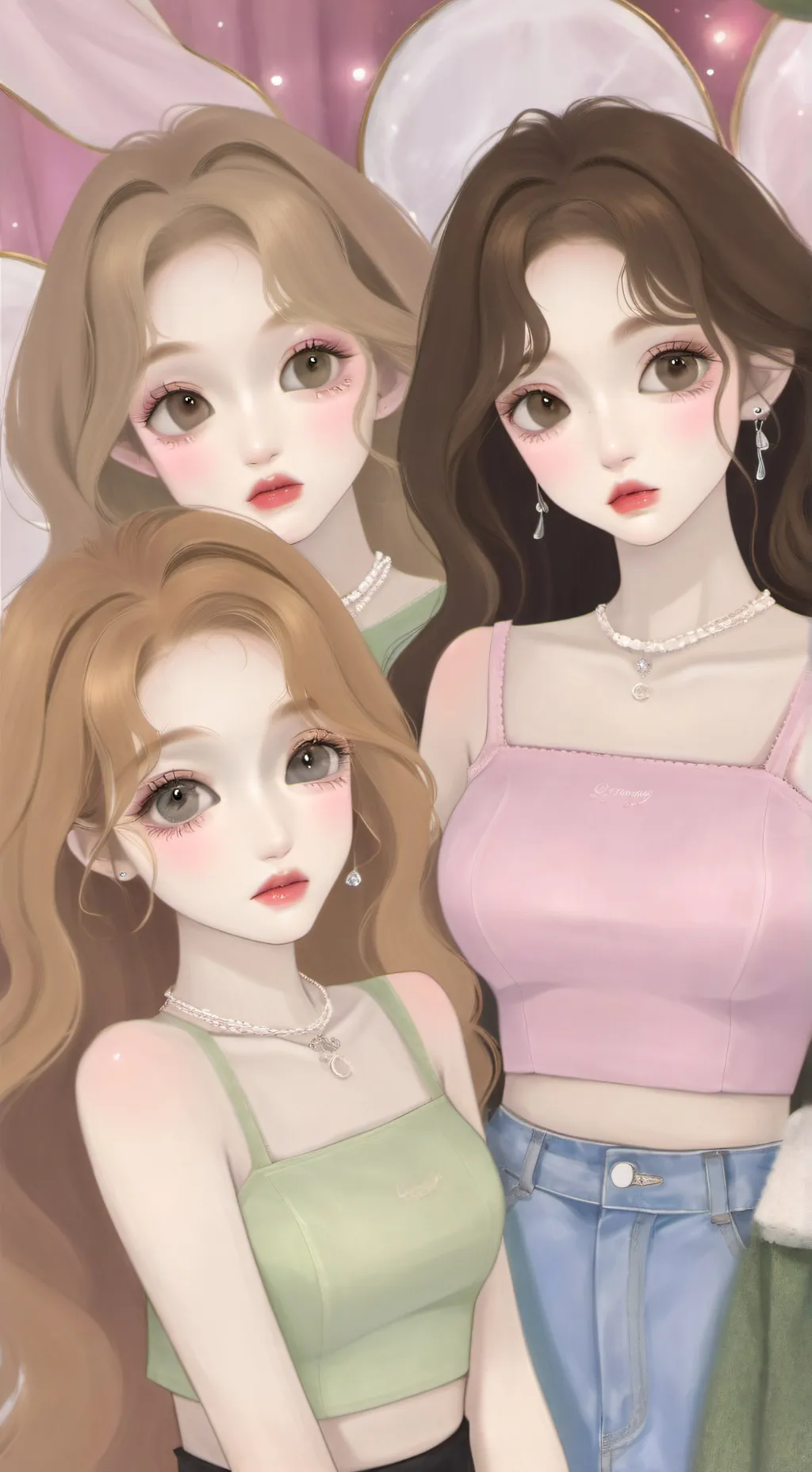 ai character: Your 3 Girlfriends background