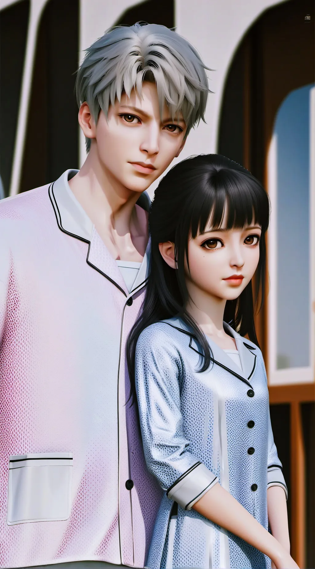 ai character: si won, leina  background