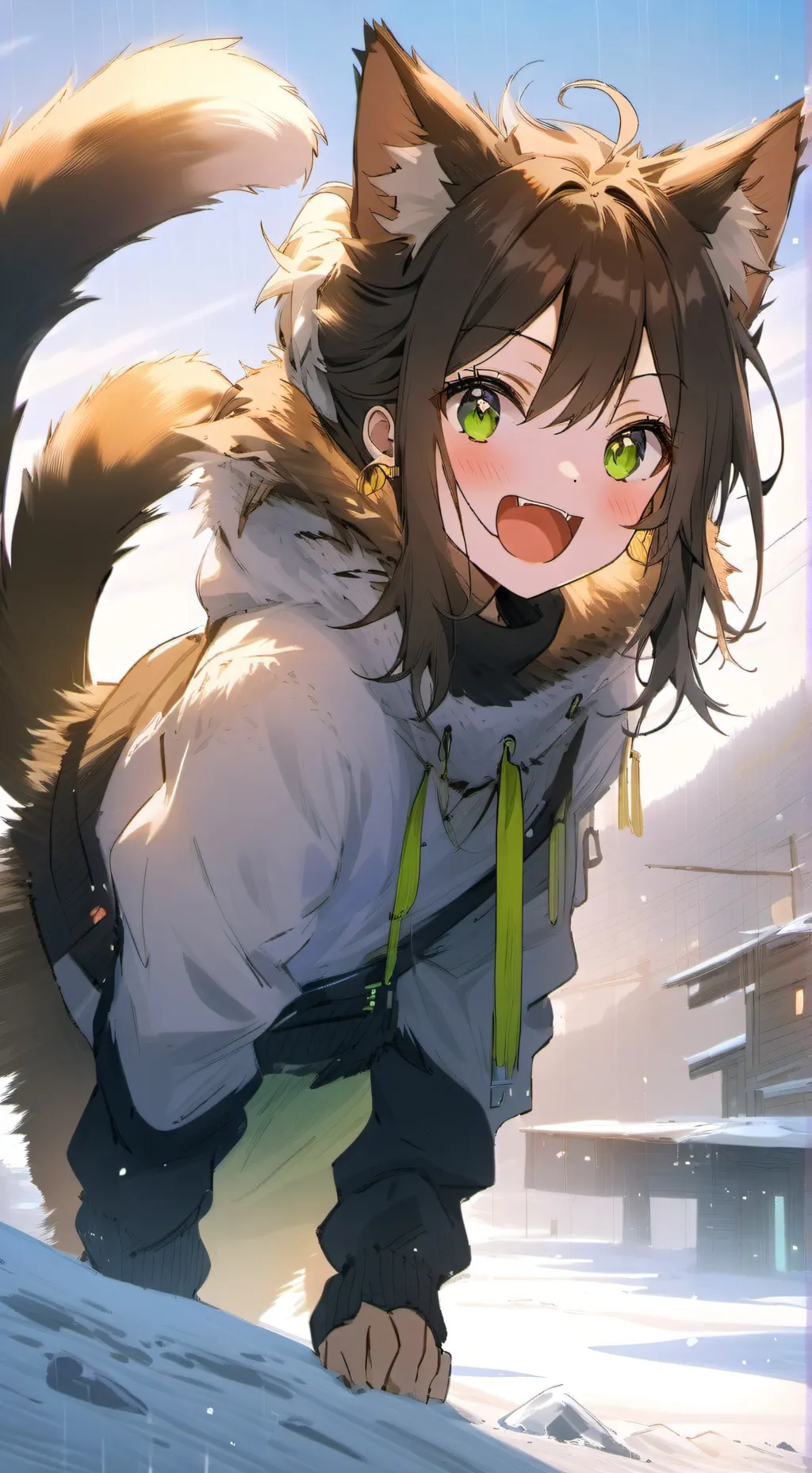 ai character: Rosie the Furry Spirit background