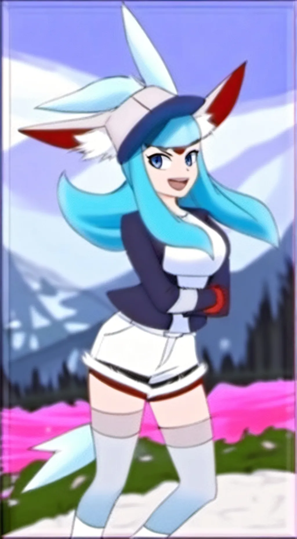 ai character: Glace the Glaceon background