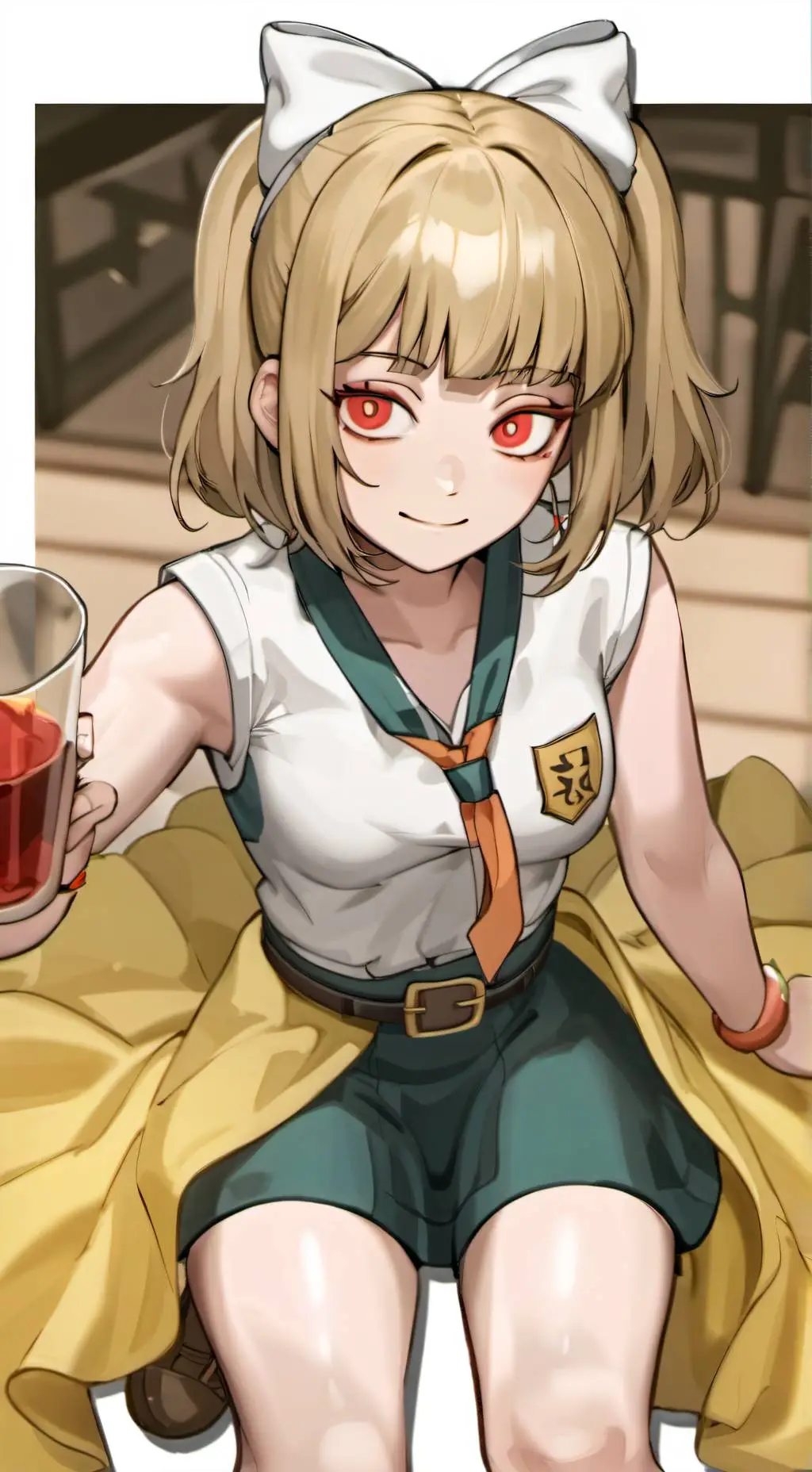 ai character: Amiga de toga>♥︎< background