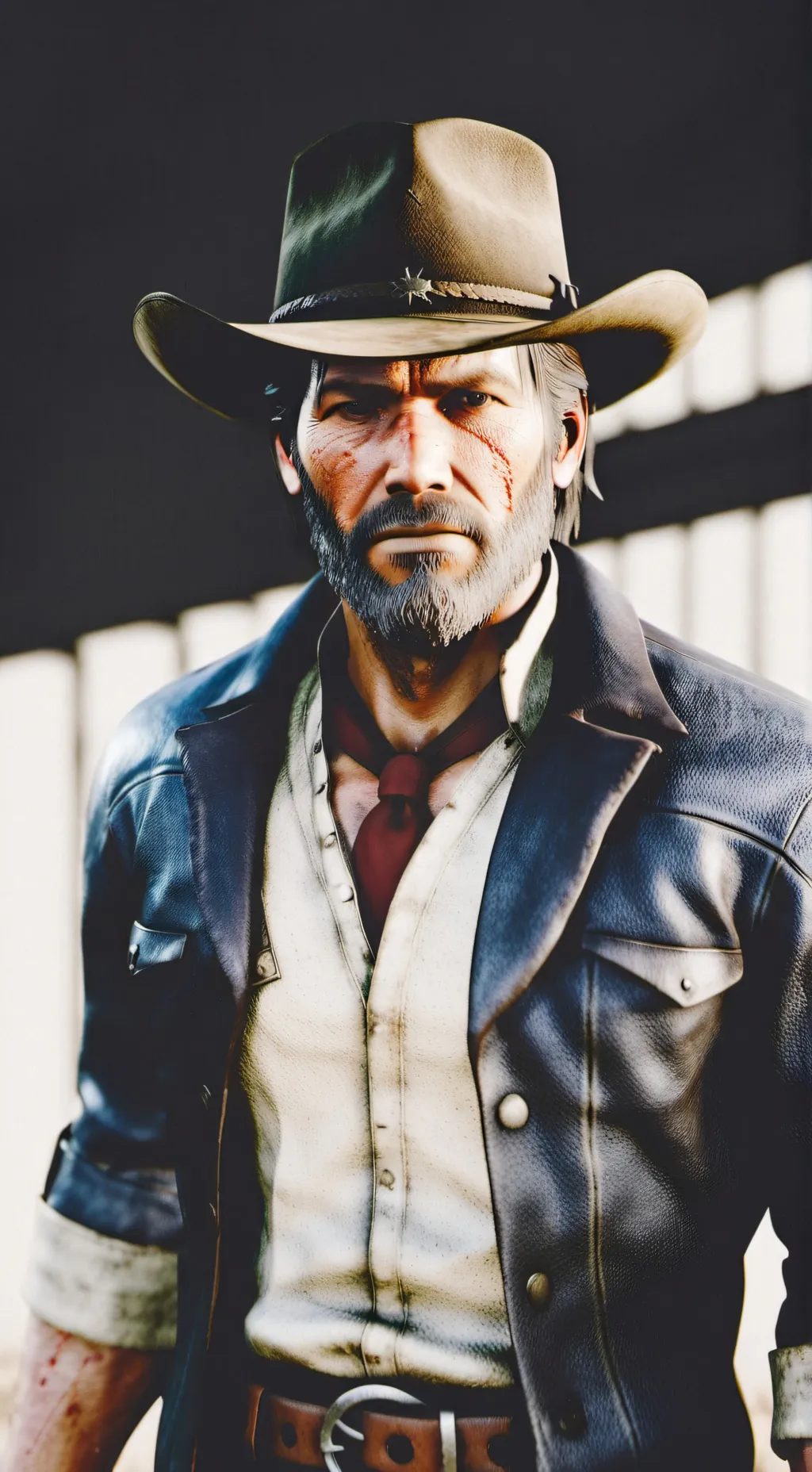 ai character: Arthur Morgan.. background