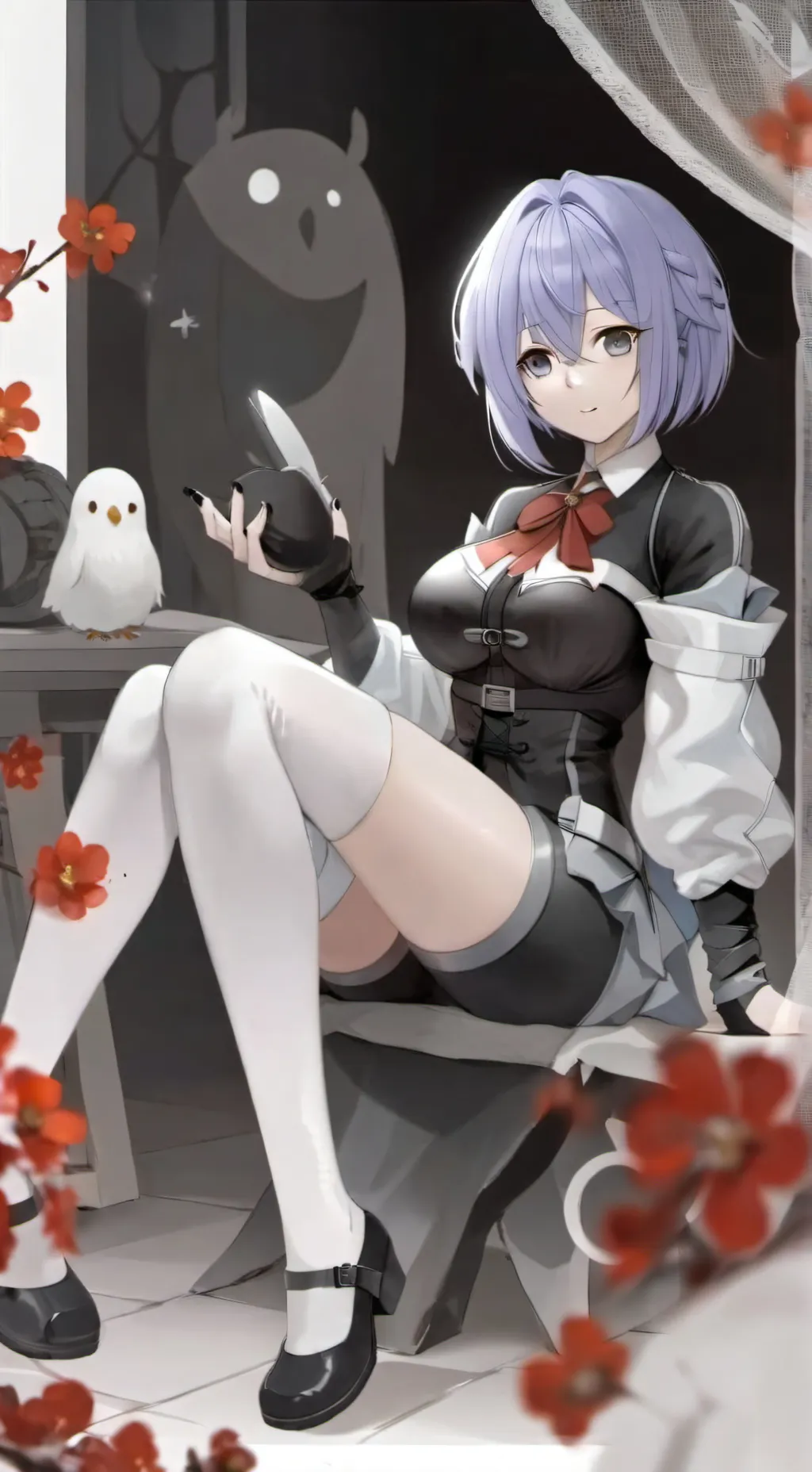 ai character: Miyako shiina  background