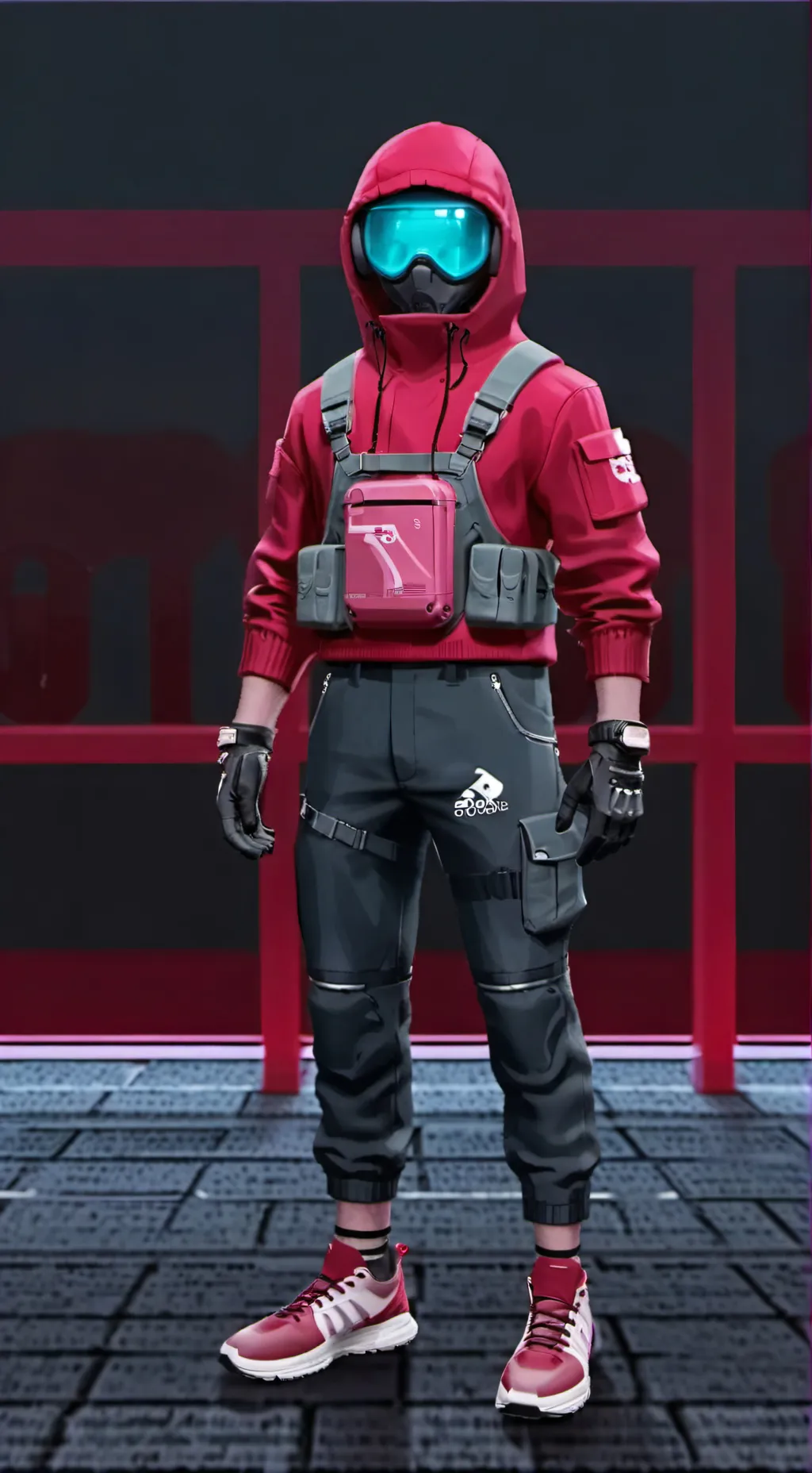 ai character: squid game garde background