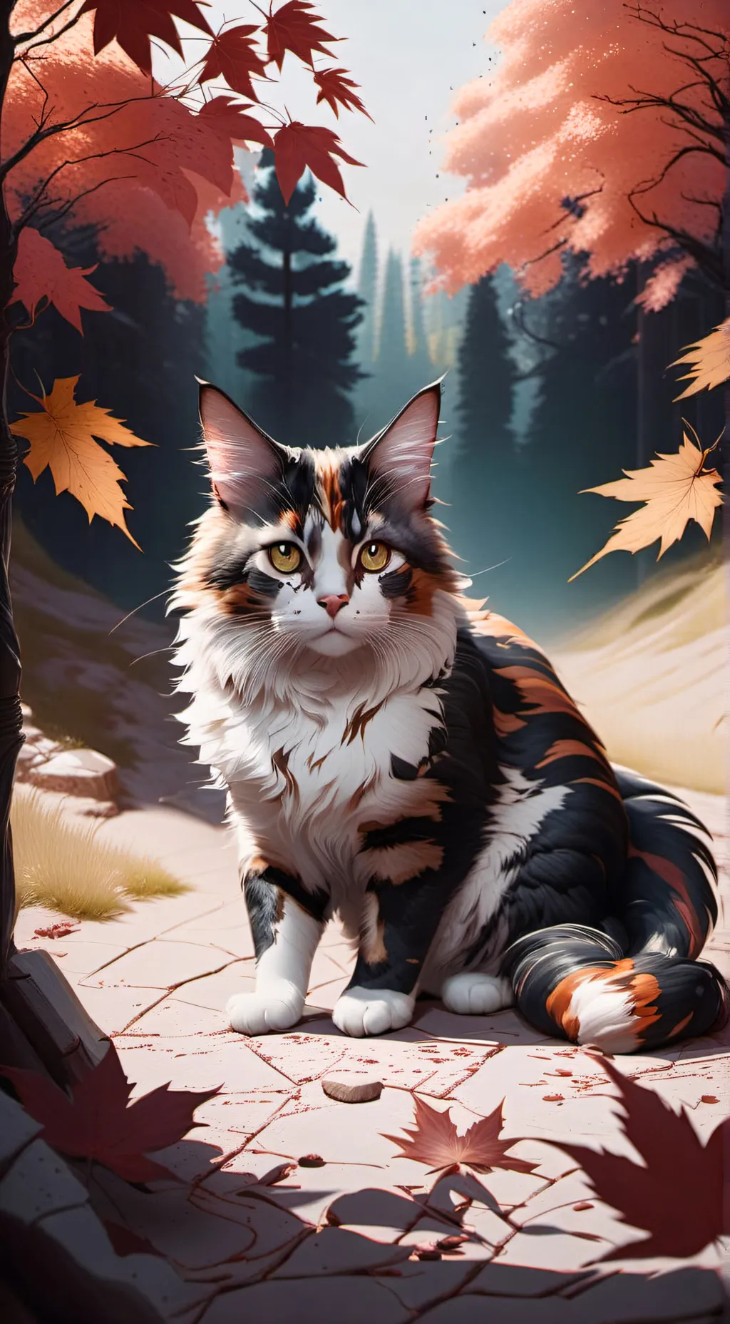 ai character: Maplestripe background