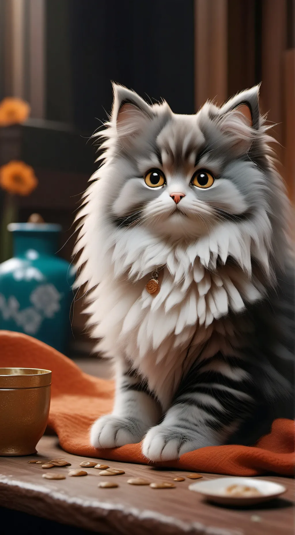 ai character: gato bebe background